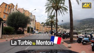 Driving from La Turbie to Menton on the French Riviera in France
