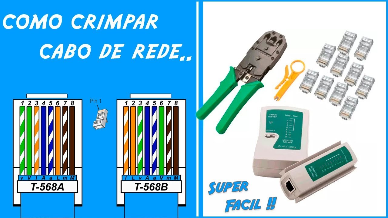 Como crimpar cabo de rede (SUPER FÁCIL) 29-04-2021