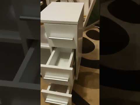 Тумба напольная для ванной комнаты с 3 выдвижными ящиками и 2 полками из ДСП Тумбочка под раковину 60см шириной - фото 1 - id-p2739756473