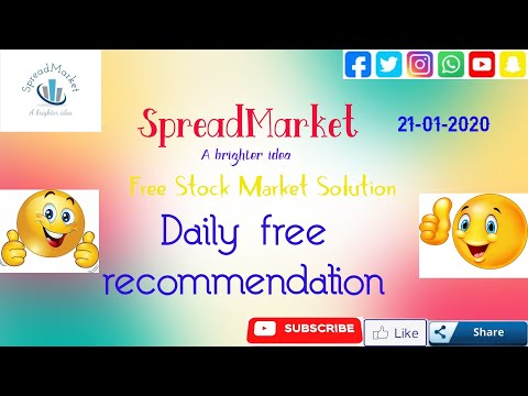 Daily free recommendation:- 21-01-2020