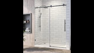 SALLY frameless sliding shower door installation process