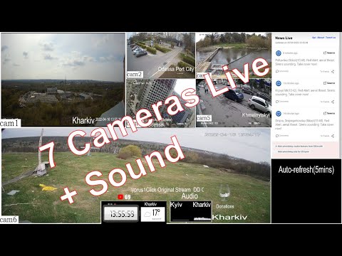 Ukraine live cameras REPLAY |Live cameras | w sound #kharkiv #kiev #ukraine Stream #134