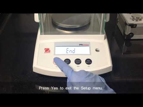 Obsługa Menu w Wadze Laboratoryjej OHAUS z serii PR