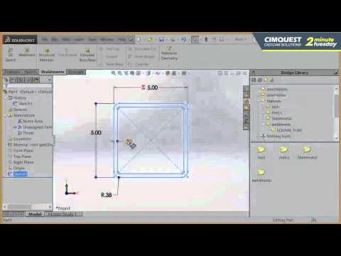 SolidWorks Helps Configure Weldment Profiles - Cimquest 2 Minute Tuesdays