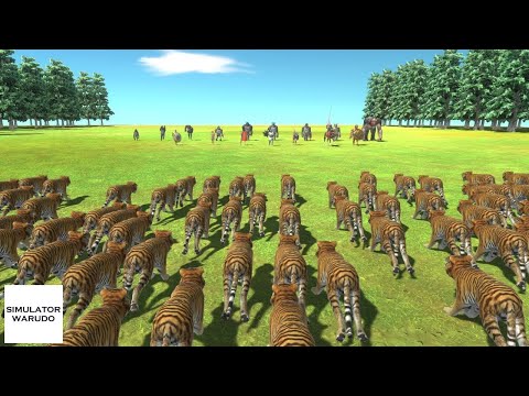 APE and HUMANS vs 100 Modern Mammals Animal Revolt Battle Simulator