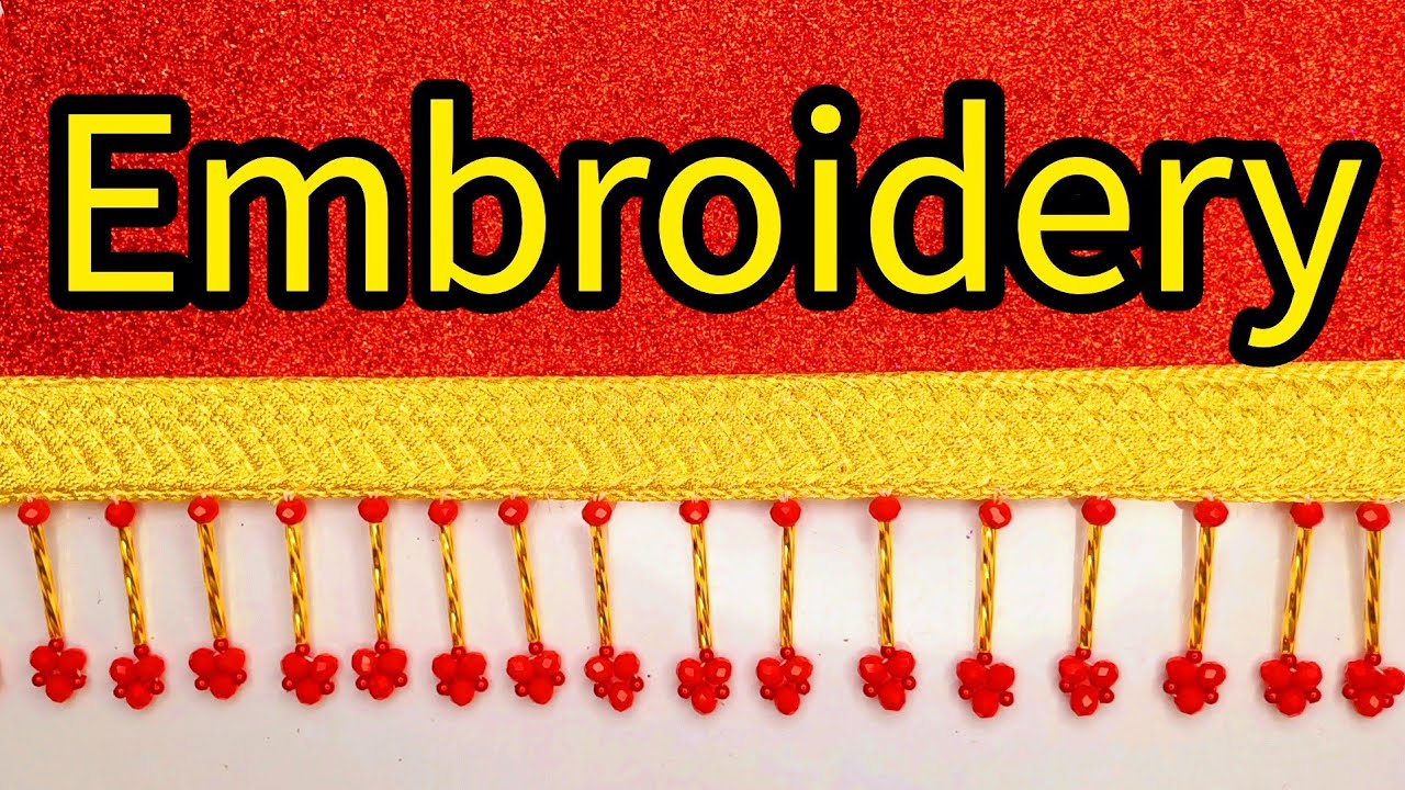 Formal clothes embroidery tutorial آموزش شرابه دوزی مجلسی