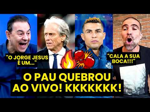 TRETA AO VIVO! “CALA A SUA BOCA!!! O JORGE JESUS É UM…” BRIGA COM CRISTIANO RONALDO FERVE DEBATE!