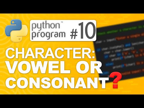 Character Is Vowel Or Consonant In Python Python Coding Pythonprogramming Shorts Short