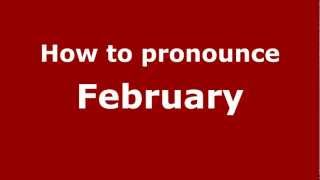 How to pronounce February