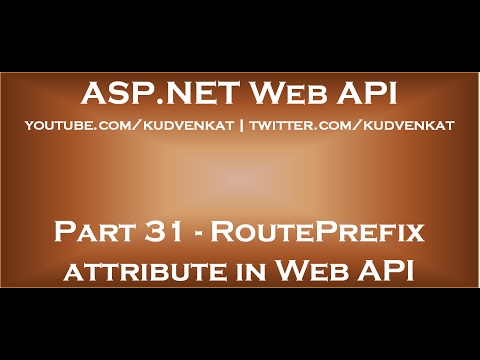 RoutePrefix attribute in Web API