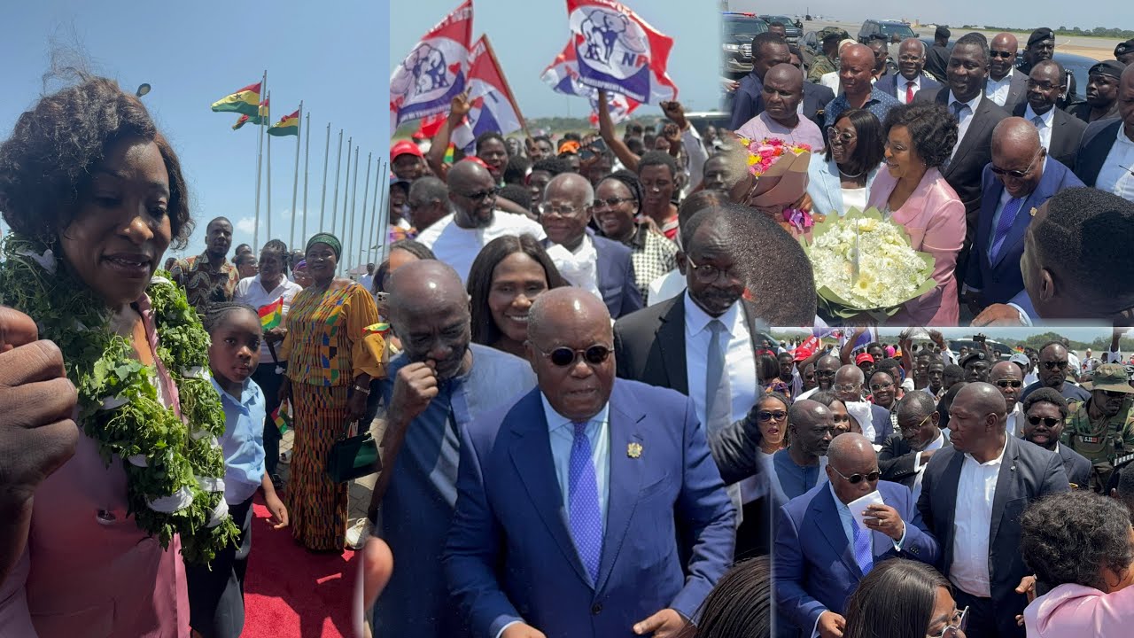 Nana Addo Storms KOTOKA Airport To Welcome New Secretary-General Elect of the Commonwealth To Ghana.