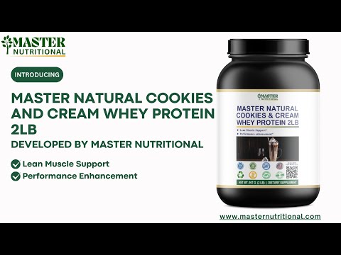 Master Natural Cookies and Cream Whey Protein 2lb | Master Nutritional | Lean Muscle Support #muscle