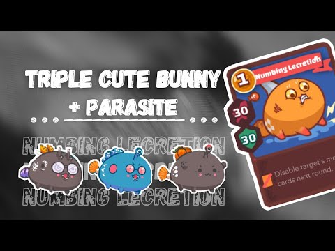 COUNTER META AXIE WITH TRIPLE CUTE BUNNY + PARASITE + GRAVEL ANT (NUMBING LECRETION) COMBO TOP MMR