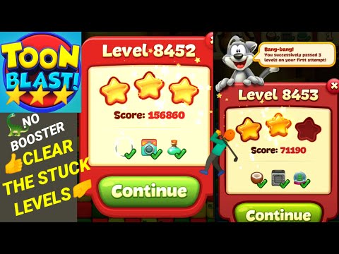 Toon Blast Level 8452 8453 ✨🏃🦖