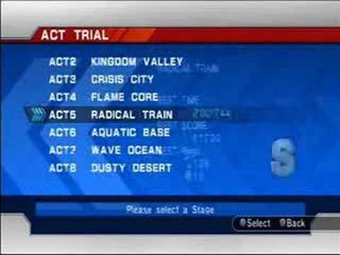 Sonic Next Gen: Gold Medals and S-Ranks Display