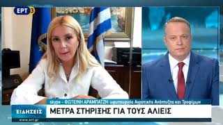 ΥφΑΑΤ, Φωτεινή Αραμπατζή στην ΕΡΤ3: Άμεση η στήριξη στους πληγέντες του “Ιανού” & Μέτρα στήριξης αλιέων