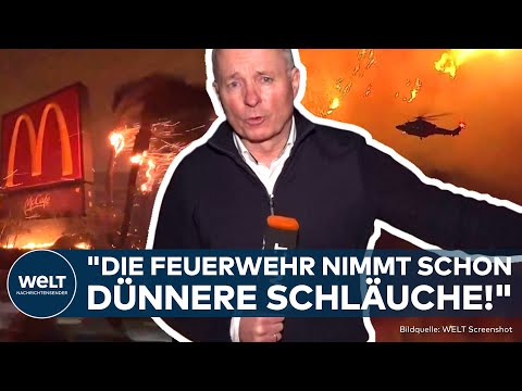 LOS ANGELES IN FLAMMEN: Feuerwehrleute in Not! "Zu wenig Löschwasser!" US-Waldbrände extrem!