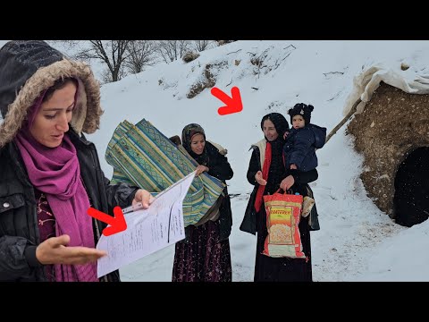 How the kind mother supported Elham and Sugel in the snowy mountains🙏🥰