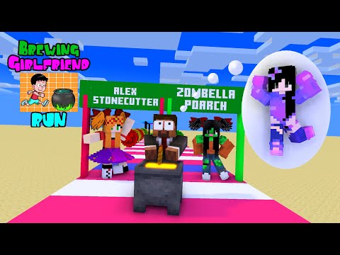 Minecraft, Girlfriend BREWING RUN CHALLENGE - BIGSCHOOL Minecraft,