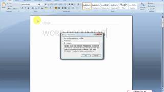 How to remove a password from a Word document? | Word 2007