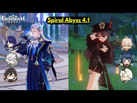 Neuvillette C0 (Archons Team) & Hutao C0 (International) | Banner 4.1 - Genshin Impact