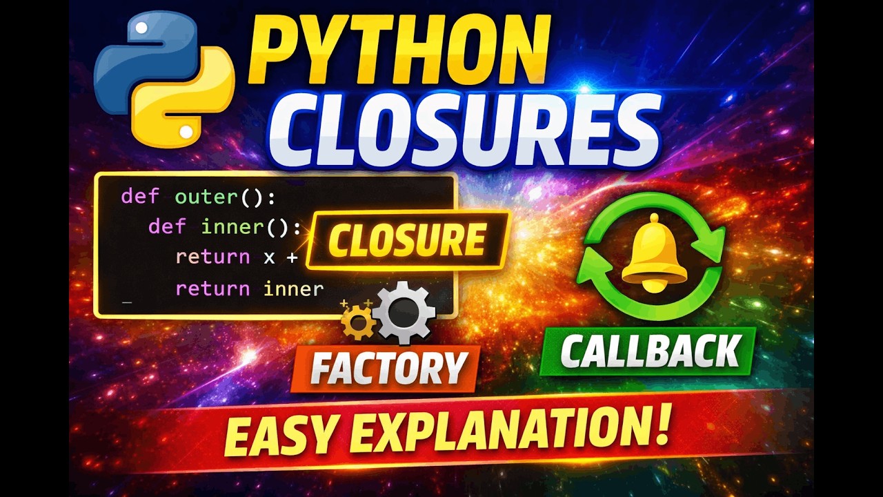 Python Closures Explained | Factory Functions & Callbacks @dc_1136