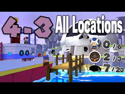 🌠  4-3 Bonehead Island - All Collectable Locations - Paper Mario : The Origami King