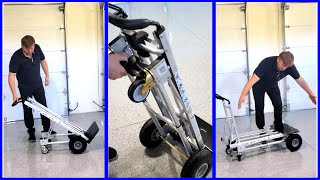 Best 4-in-1 Foldable Hand Truck | Heavy-Duty Dolly With Flat-Free Wheels (3-Min Review) #Dolly