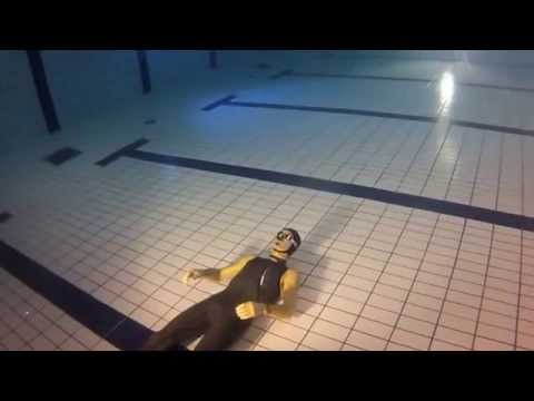 Séance d'apnée statique, poumons vides