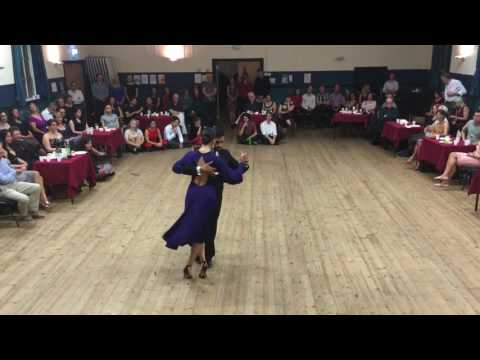 Amanda Costa  and  Adrian Costa  are  dancing  to  "  Guapeando  "  by  Aníbal Troilo