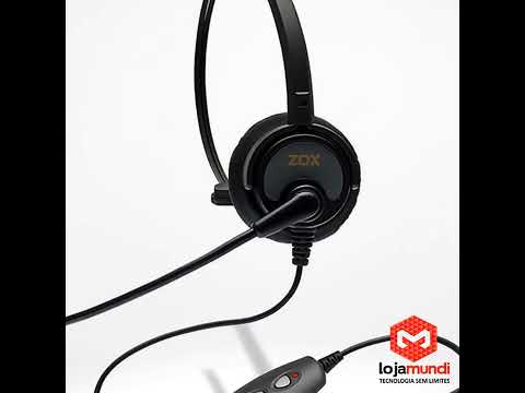 Video do produto Headset USB Zox DH-60 com Cancelamento de Ruído Digital