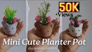 Cute planter pot|Cat planter pot|Mini planter pot|How to make planter pot|Diy cat planter pot