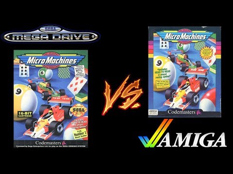 Micro Machines Port Comparison - Amiga vs. Mega Drive