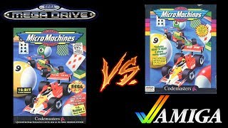 Micro Machines Port Comparison - Amiga vs. Mega Drive