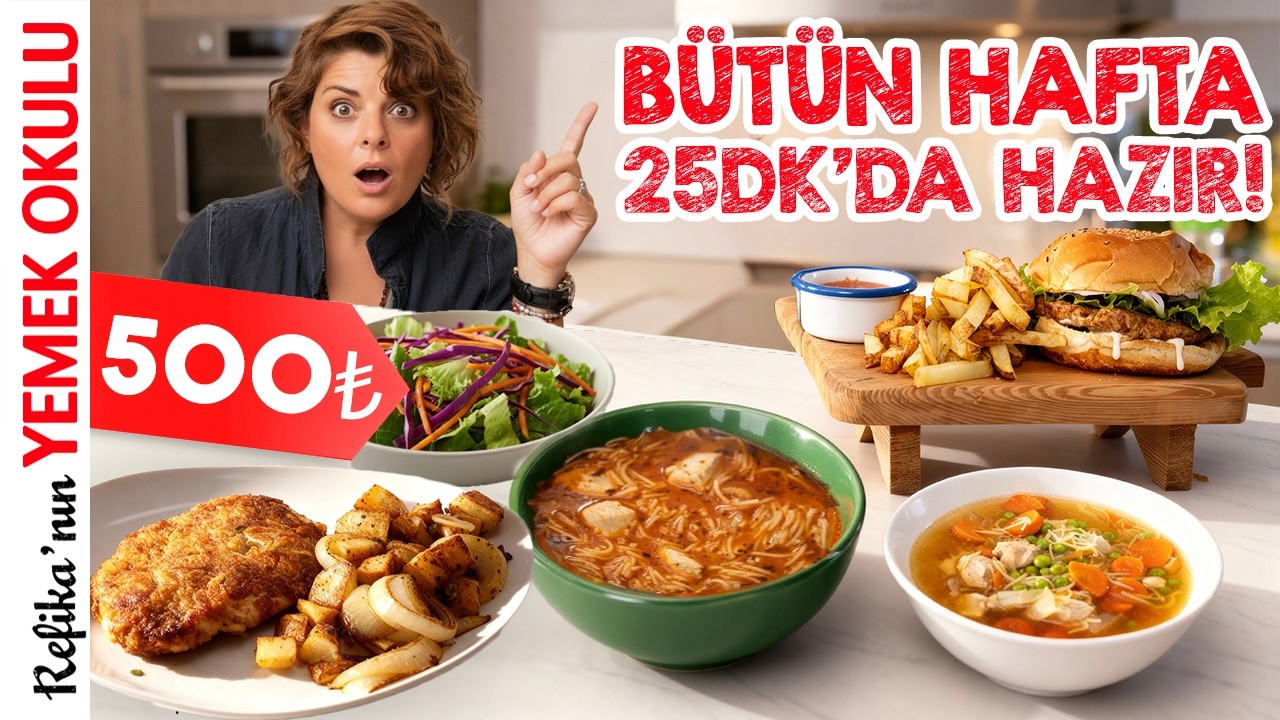 Tek Alışveriş, Tek Hazırlıkla : 5 GÜNLÜK YEMEK! Hem de 500 TL’ye ZİYAFET 😍 Ekonomik Menü