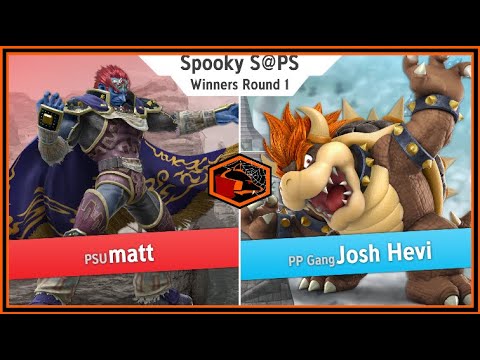 Spooky S@PS Ultimate Singles - PSU | matt(Ganon/Bayo) vs PP Gang | Josh Hevi(Bowser) Winners R1