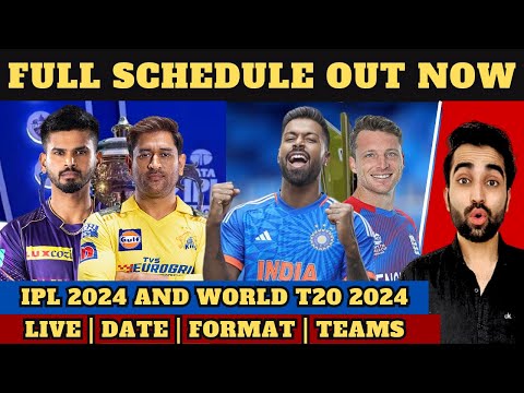 IPL 2024 Start Date😳 ! T20 World Cup 2024 Full Schedule, Time, Format and Teams | FIVE SPORTZ