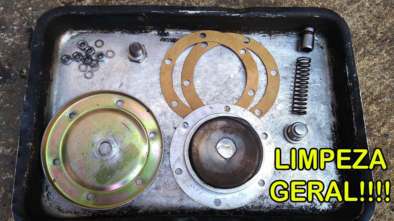 LIMPEZA DA PENEIRA E TROCA DE ÓLEO DO MOTOR DO FUSCA E DERIVADOS!