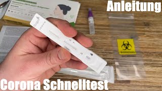 Corona Schnelltest für zu Hause mit einem Coronavirus 2019-nCoV PCR-Test (Antigentest) Anleitung