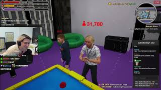 xQc finds himself in the game Content king being voiced by Myth