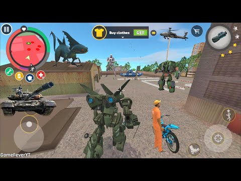 Rope Hero: Vice Town (AirPlane Destroy on Army Base Wall) Heavy Loss of Army - Android Gameplay HD