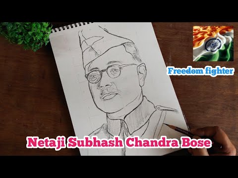 Netaji Subhash Chandra Bose drawing ||Subhash Chandra Bose jayanti || Republic day drawing