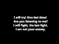 Bullet For My Valentine - The Last Fight Lyrics ...