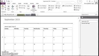 OneNote for Homeschool - Insert Monthly Calendar