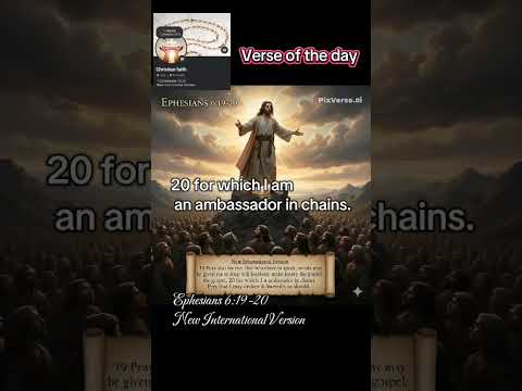 VERSE OF THE DAY | DAY 229th - Ephesians 6:19-20 #verseoftheday #ephesians #prayer #miracle #healing