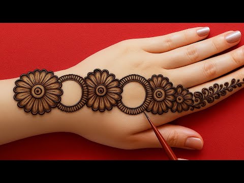 Beautiful stylish back hand mehndi design l Easy and simple mehndi l Mehndi ka design l Mehndi