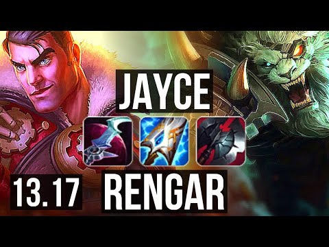 JAYCE vs RENGAR (TOP) | 1.7M mastery, 5/2/13, 300+ games | EUW Diamond | 13.17