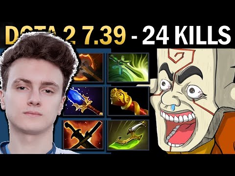 Juggernaut Gameplay Miracle with 24 Kills and Aghanims - Dota 2 7.39