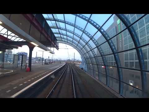 A train driver's view: Amsterdam CS - Den Haag CS, SNG, 28-Mar-2020.