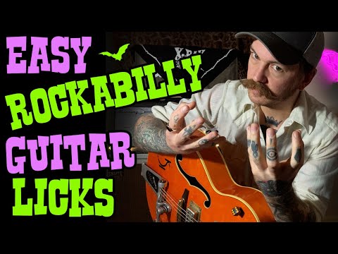 Easy Rockabilly Solo Licks in A - Guitar Lesson With Backing Track and PDF Tabs